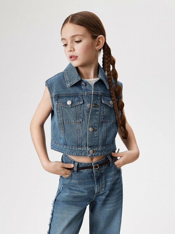 Жилет джинсовый детский для девочек Geneva