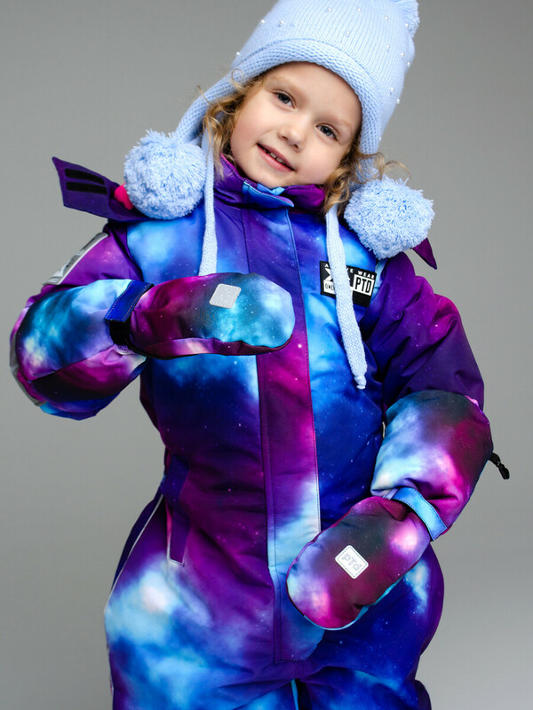 Варежки текстильные для девочек