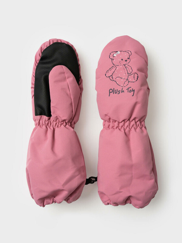 Варежки текстильные для девочек