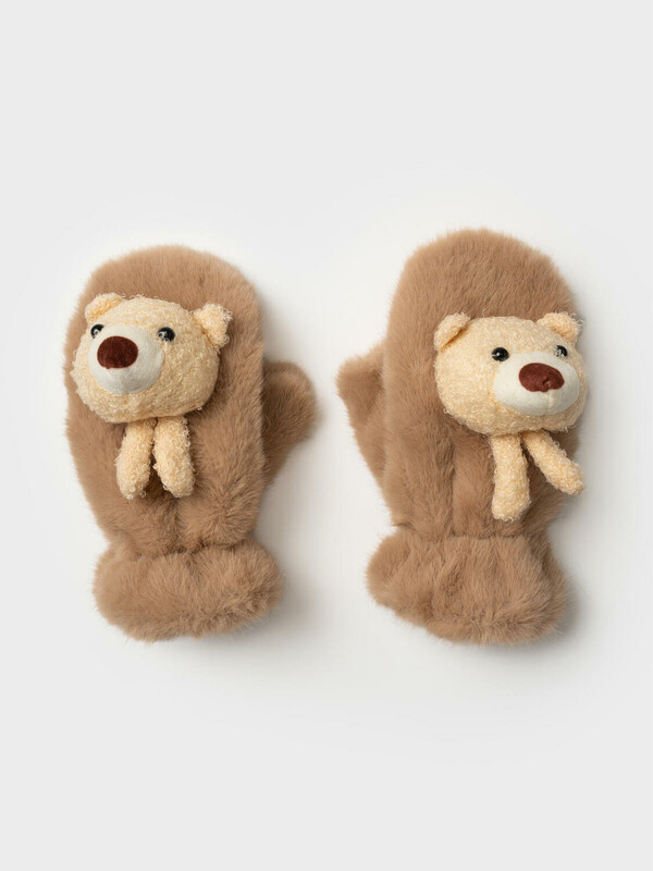 Варежки трикотажные для девочек