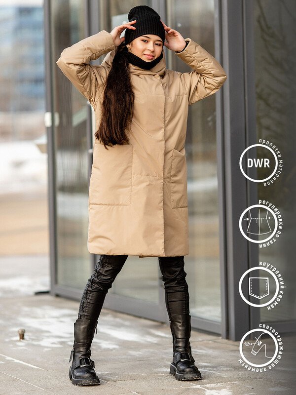 301-23о-1 Пальто для девочки "ВИРДЖИНИЯ"