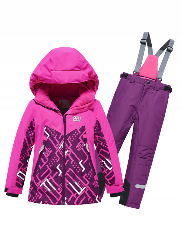 Горнолыжный костюм для девочки розового цвета 9324R