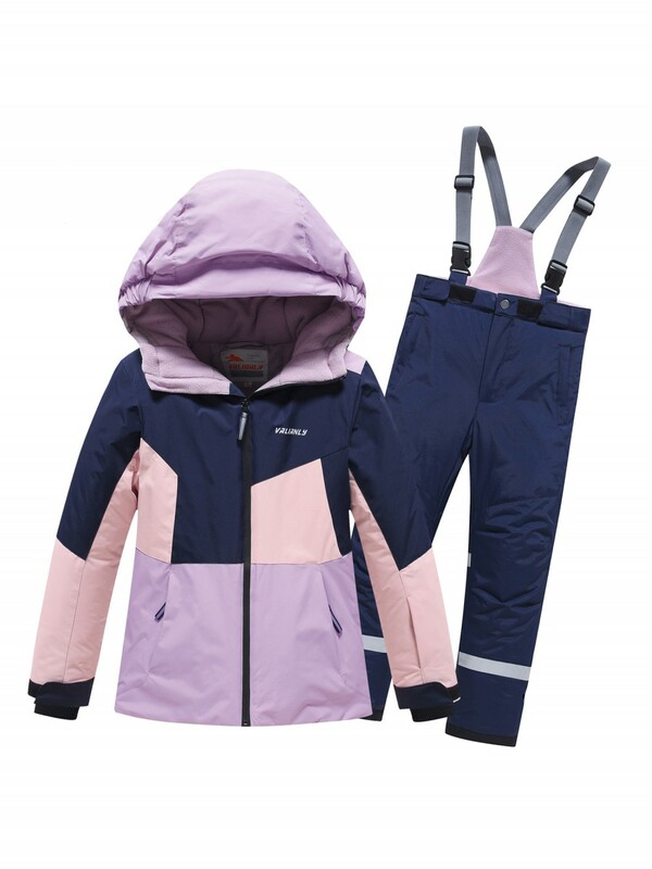 Горнолыжный костюм зимний для девочки фиолетового цвета 9518F