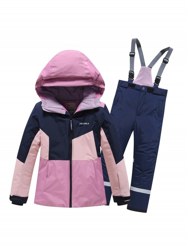 Горнолыжный костюм зимний для девочки розового цвета 9518R