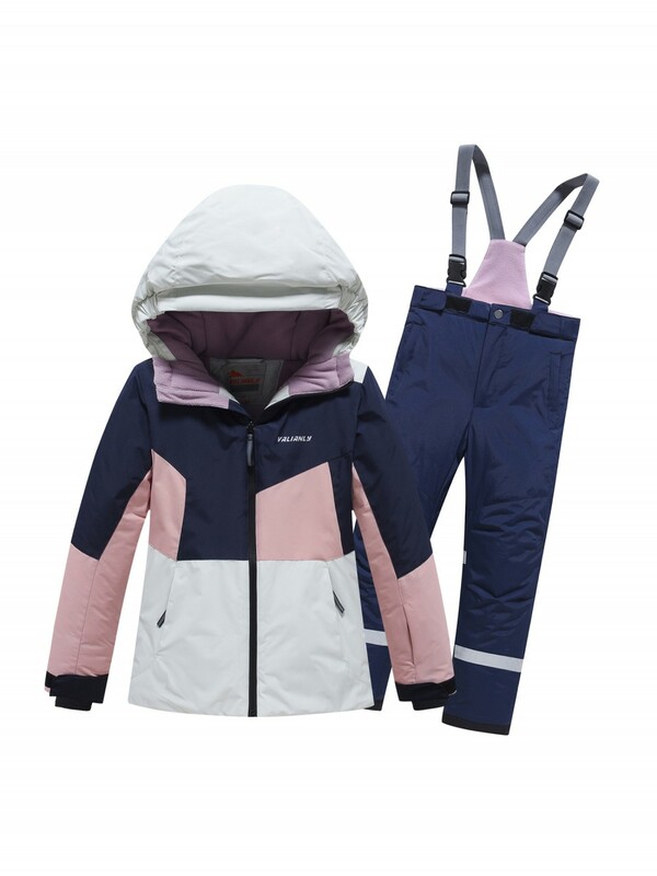 Горнолыжный костюм зимний для девочки серого цвета 9518Sr