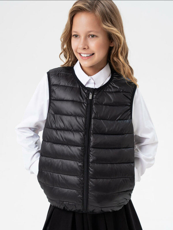 Жилет текстильный с полиуретановым покрытием для девочек