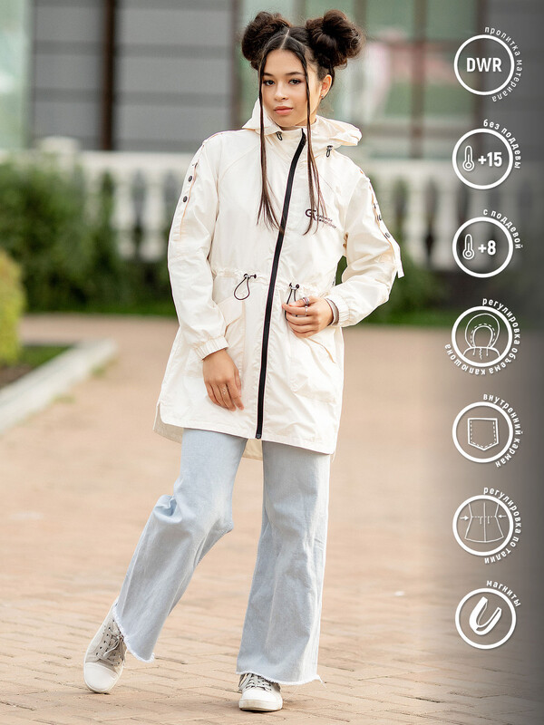 531-23в-2 Ветровка-пыльник для девочки "Джун"