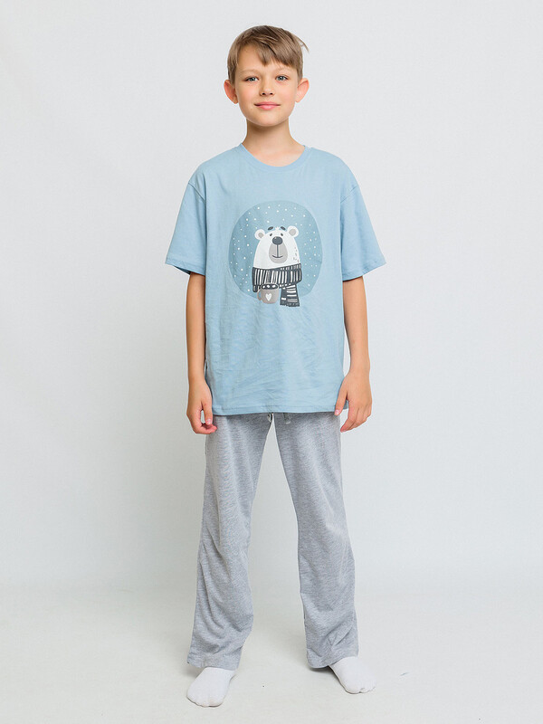 Пижама для мальчика футболка с коротким рукавом и брюки (012_ОП24)