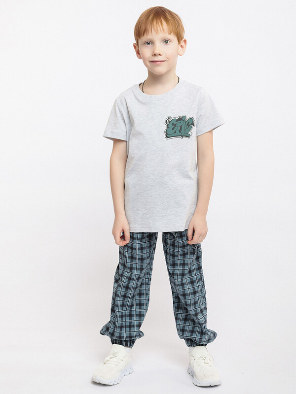 Пижама для мальчика футболка с коротким рукавом и брюки (042_ОП24)