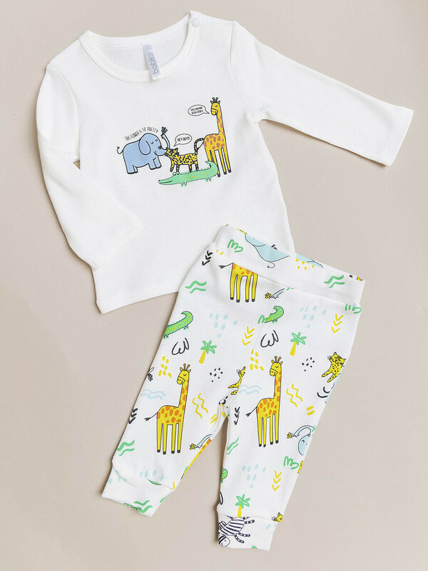 Пижама для мальчика футболка с длинным рукавом и брюки (067_ЛН25)