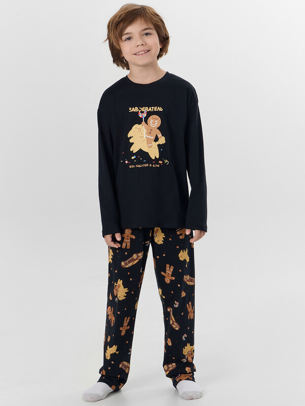 КОМПЛЕКТ ДЛЯ МАЛЬЧИКОВ (ЛОНГСЛИВ, БРЮКИ) 563334