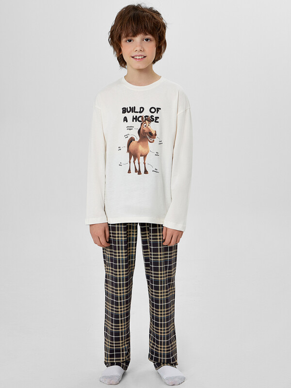 КОМПЛЕКТ ДЛЯ МАЛЬЧИКОВ (ЛОНГСЛИВ, БРЮКИ) 563334