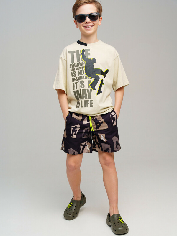 Шорты текстильные плавательные для мальчиков, длинные