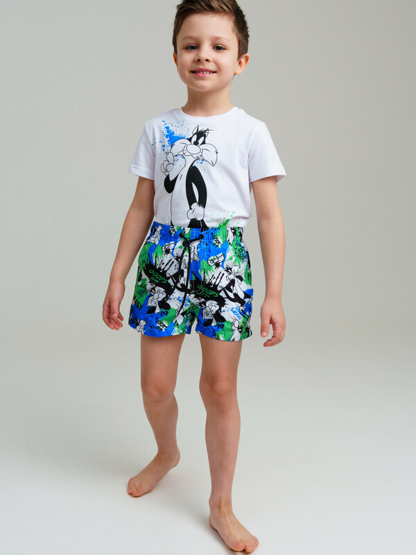 Шорты текстильные плавательные для мальчиков, средней длины