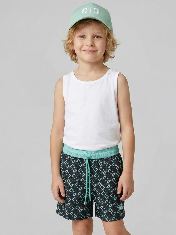 Шорты текстильные плавательные для мальчиков, средней длины