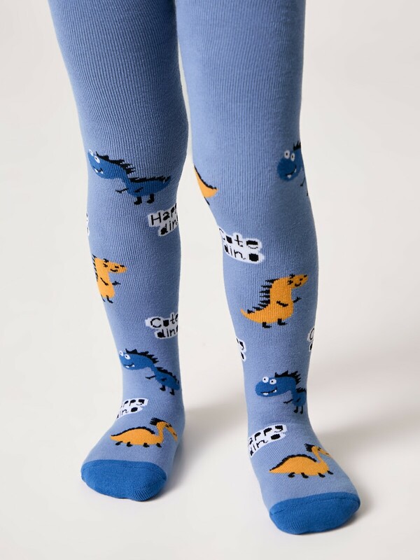 Теплые Conte-kids Колготки SOF-TIKI (махровые внутри) с рисунками