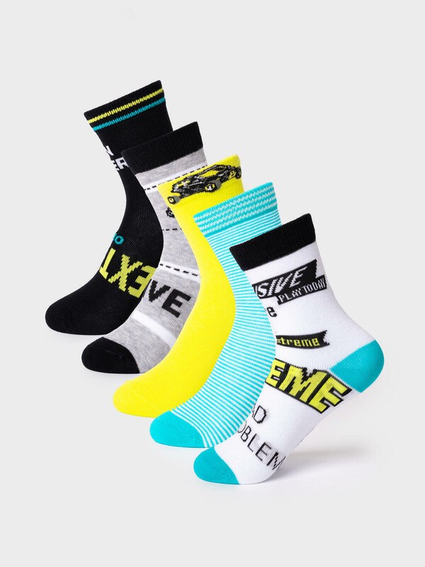 Носки трикотажные для мальчиков, 5 пар в комплекте