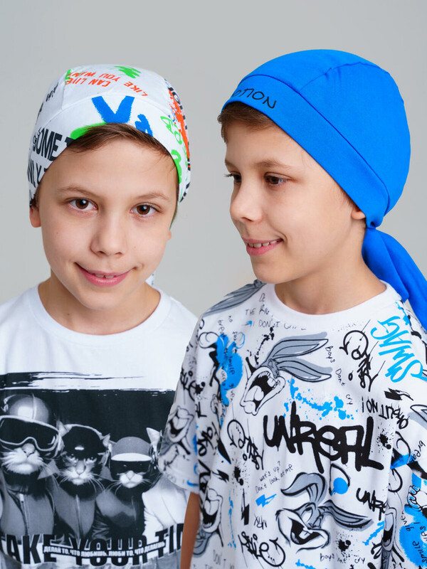 Бандана трикотажная для мальчиков, 2 шт в комплекте