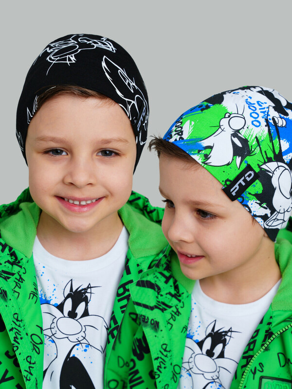 Шапка трикотажная для мальчиков, 2 шт в комплекте