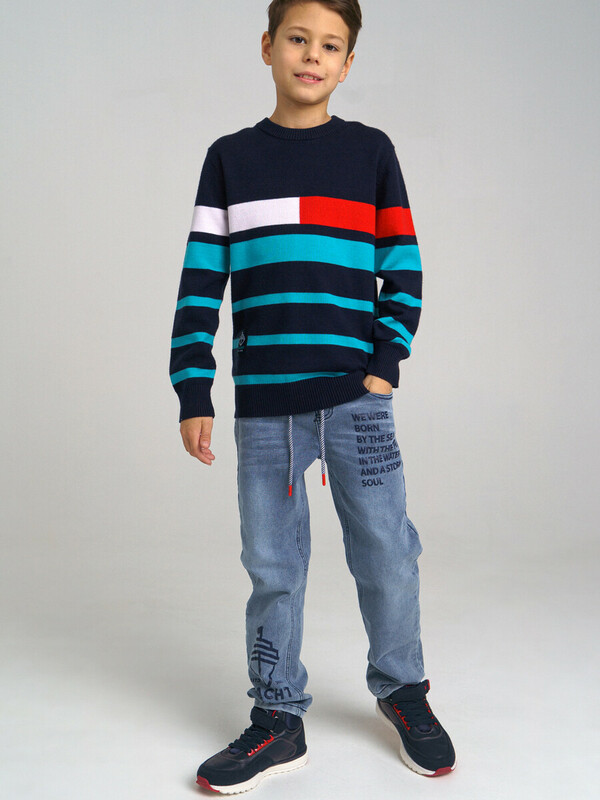 Брюки текстильные джинсовые для мальчиков