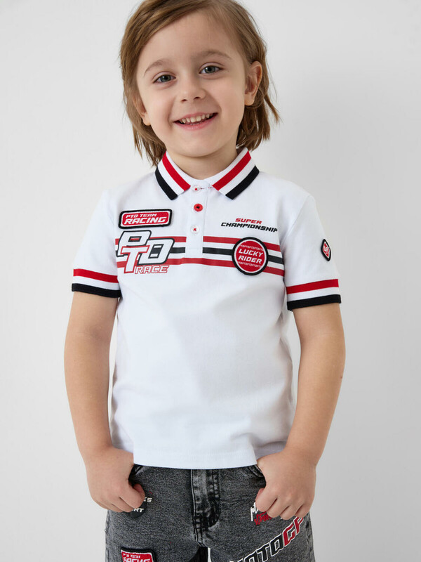 Джемпер трикотажный с воротником поло для мальчиков