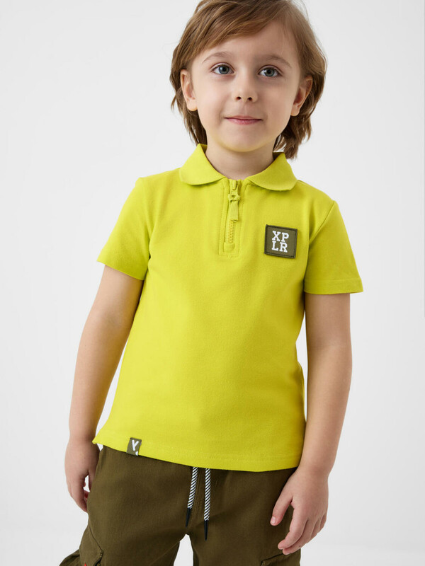 Джемпер трикотажный с воротником поло для мальчиков