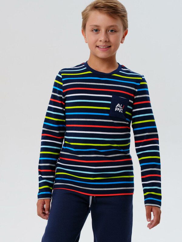 Фуфайка трикотажная для мальчиков (футболка с длинными рукавами)