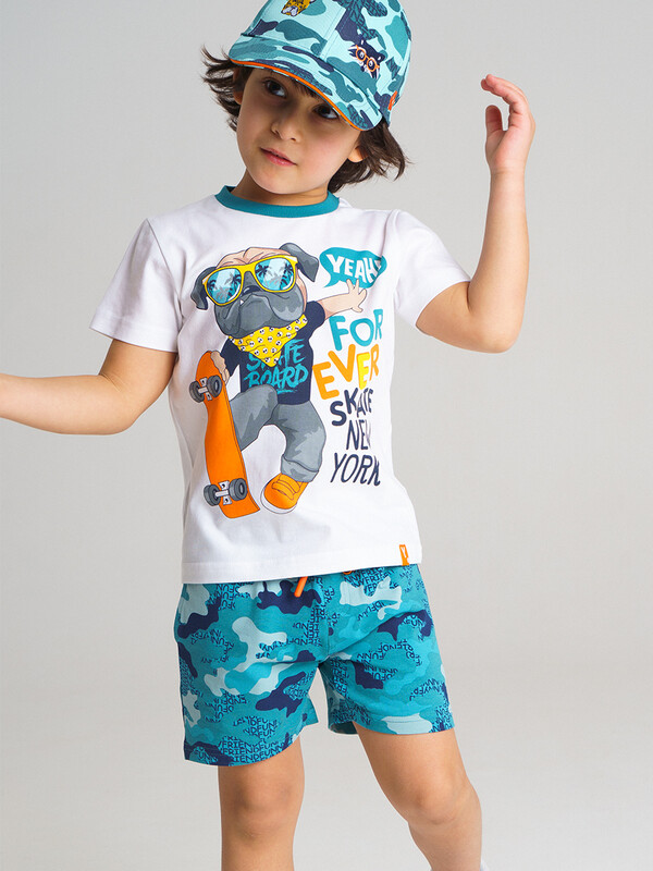 Комплект трикотажный для мальчиков: фуфайка (футболка), шорты