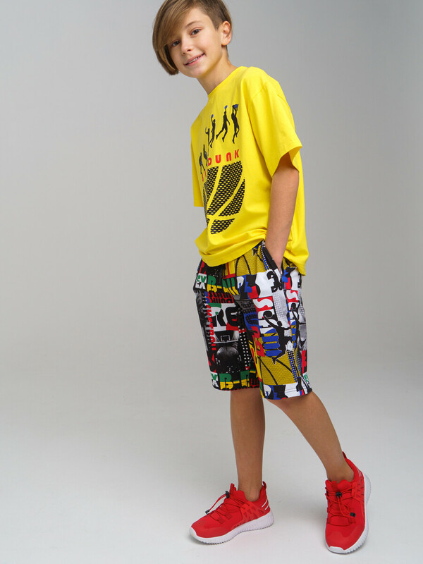 Комплект трикотажный для мальчиков: фуфайка (футболка), шорты