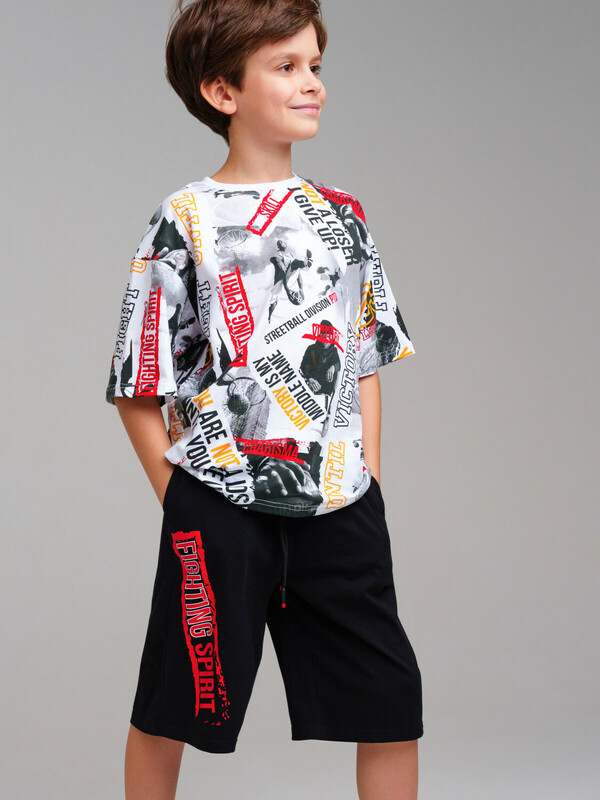 Комплект трикотажный для мальчиков: фуфайка (футболка), шорты