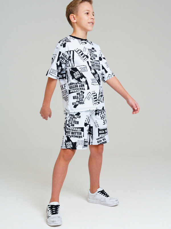 Комплект трикотажный для мальчиков: фуфайка (футболка), шорты