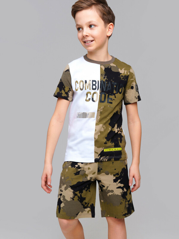 Комплект трикотажный для мальчиков: фуфайка (футболка), шорты