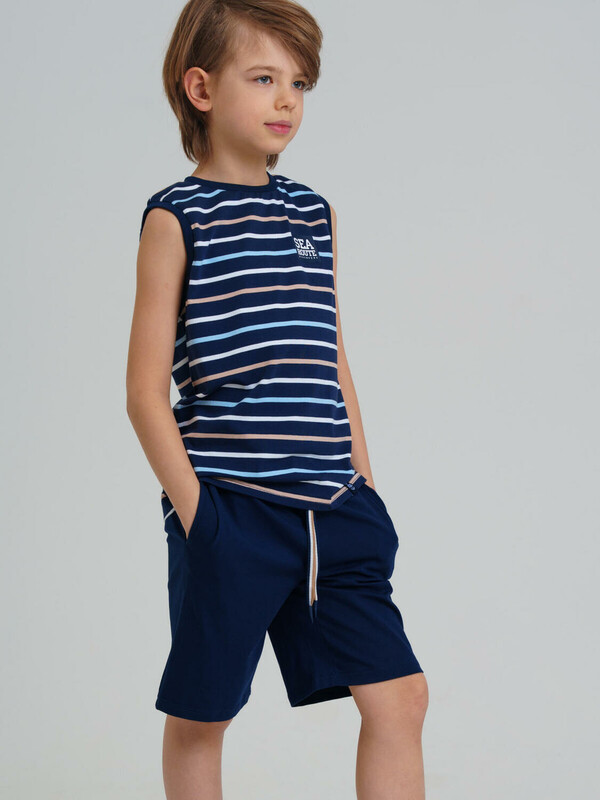 Комплект трикотажный для мальчиков: фуфайка (футболка), шорты