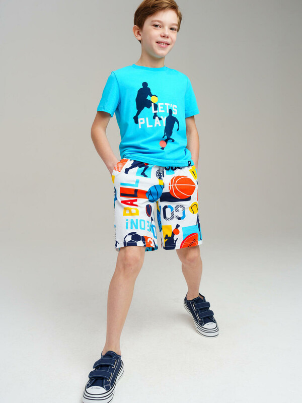 Комплект трикотажный для мальчиков: фуфайка (футболка), шорты