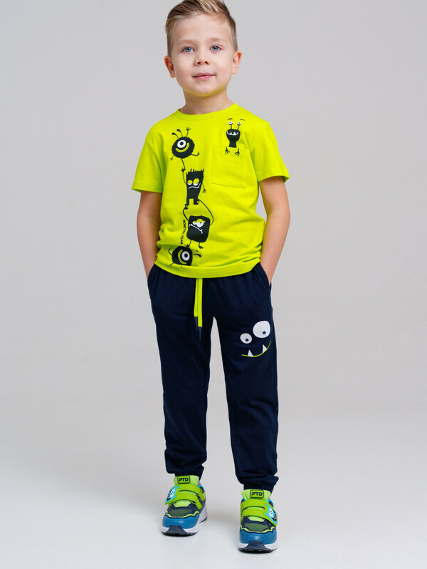 Комплект трикотажный для мальчиков: фуфайка (футболка), брюки