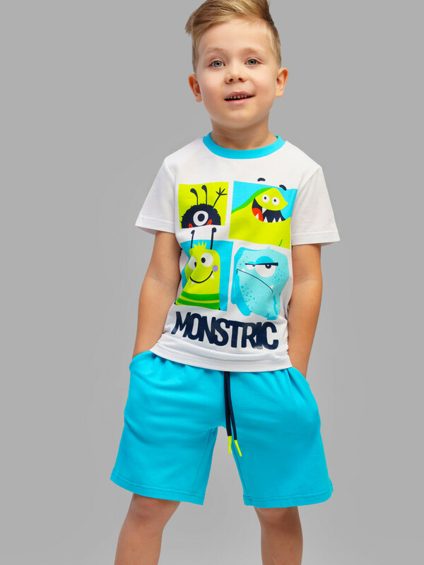 Комплект трикотажный для мальчиков: фуфайка (футболка), шорты