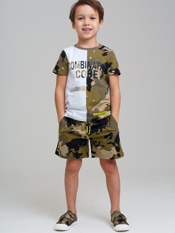 Комплект трикотажный для мальчиков: фуфайка (футболка), шорты