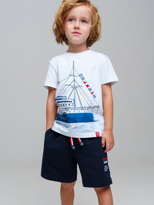 Комплект трикотажный для мальчиков: фуфайка (футболка), шорты