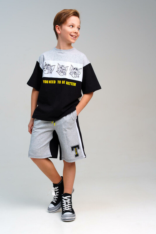 Комплект трикотажный для мальчиков: фуфайка (футболка), шорты