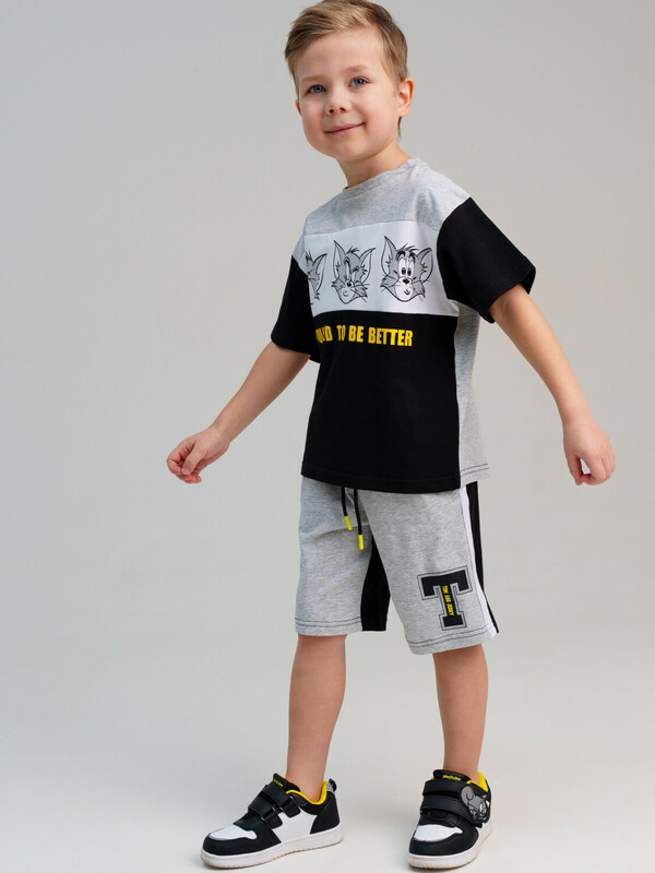 Комплект трикотажный для мальчиков: фуфайка (футболка), шорты