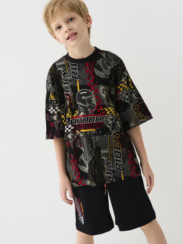 Комплект трикотажный для мальчиков: фуфайка (футболка), шорты