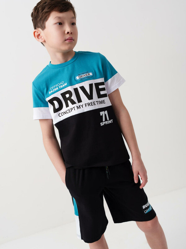 Комплект трикотажный для мальчиков: фуфайка (футболка), шорты