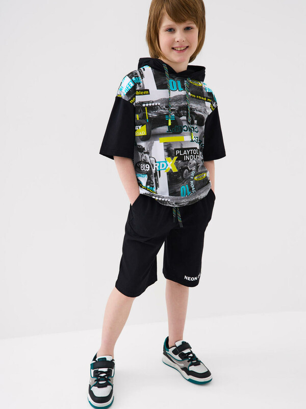 Комплект трикотажный для мальчиков: джемпер (футболка), шорты