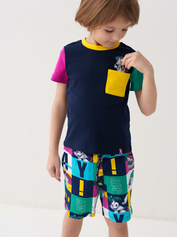 Комплект трикотажный для мальчиков: фуфайка (футболка), шорты