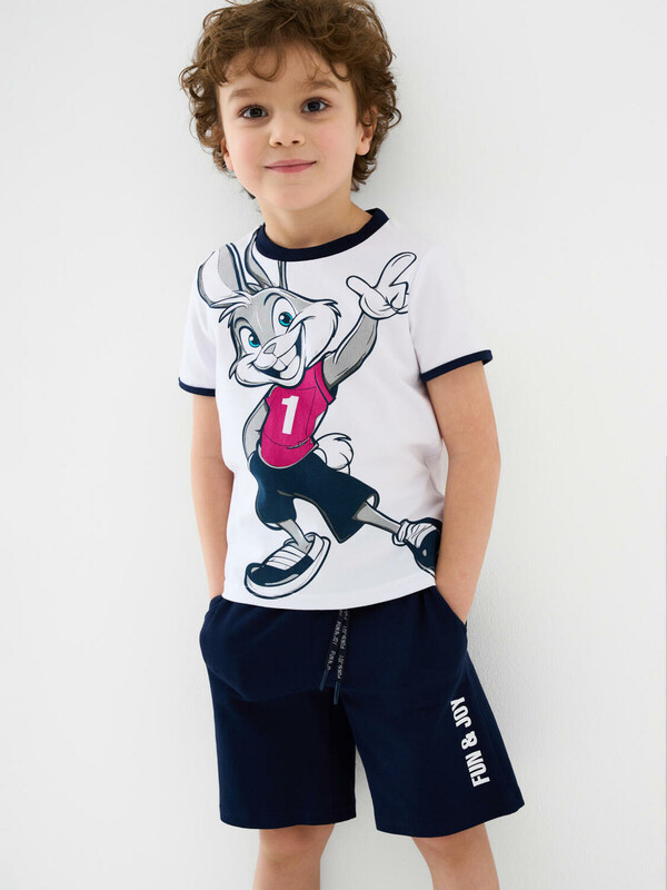 Комплект трикотажный для мальчиков: фуфайка (футболка), шорты