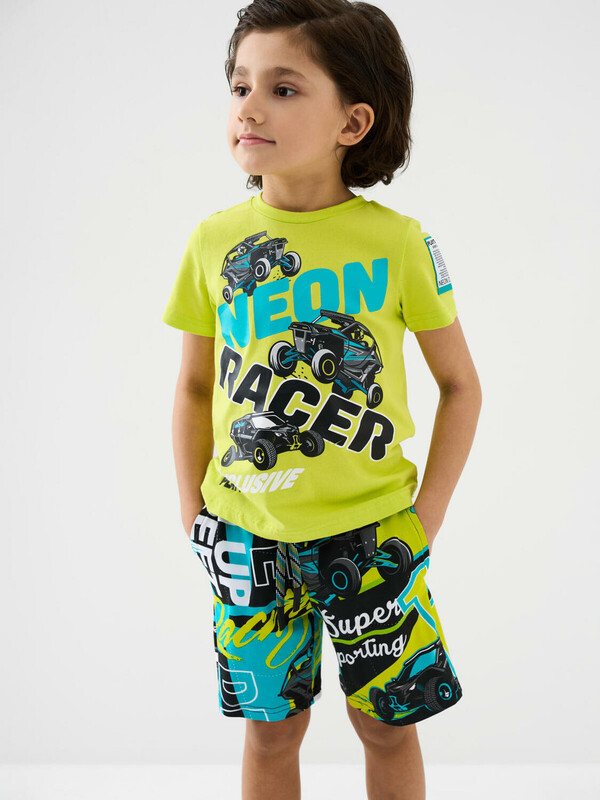 Комплект трикотажный для мальчиков: фуфайка (футболка), шорты