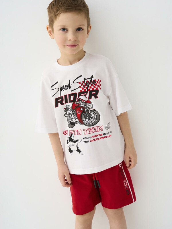 Комплект трикотажный для мальчиков: фуфайка (футболка), шорты