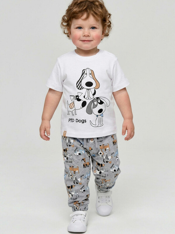 Комплект детский трикотажный для мальчиков: джемпер (футболка), брюки