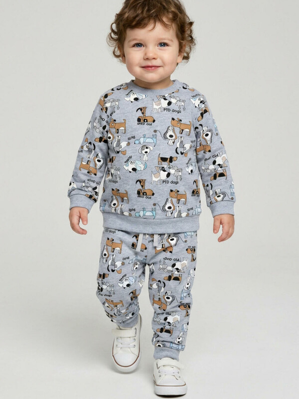 Комплект детский трикотажный для мальчиков: толстовка, брюки