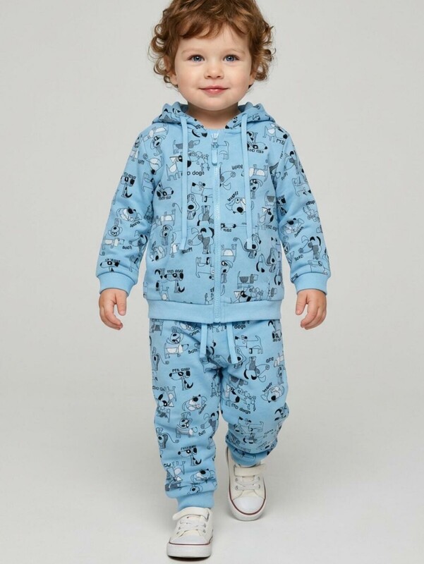 Комплект детский трикотажный для мальчиков: толстовка, брюки